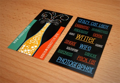 разнообразие цветов в дизайне визиток