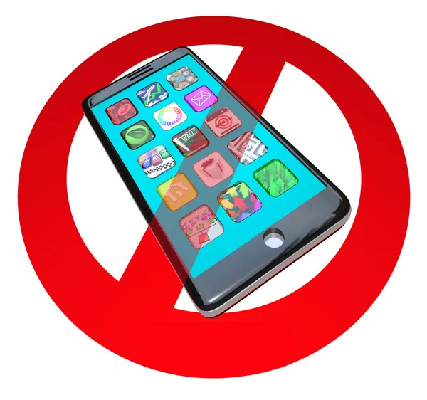 Нет смарт-телефонов не вызывать разговор на мобильный телефон — стоковое фото