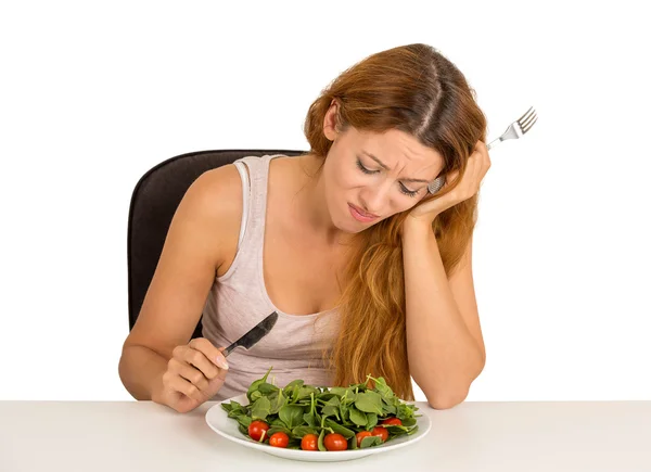 Женщина подчеркнул устали от диетические ограничения — стоковое фото